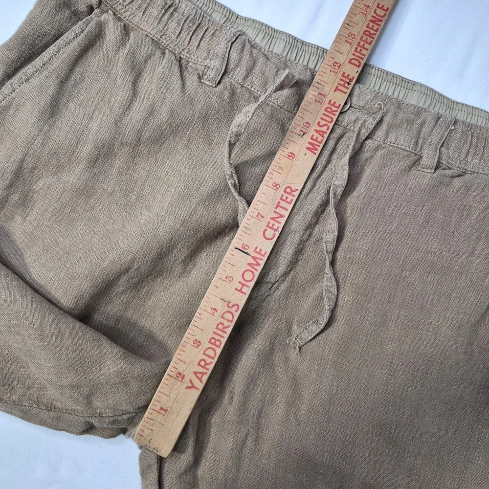 The Territory Ahead Sunshine Coast Linen Drawstring Pants Mens Large 32 Brown